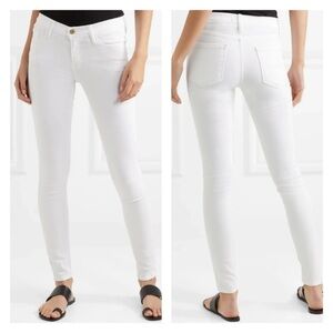 FRAME Le Skinny White Blanc Jeans zz